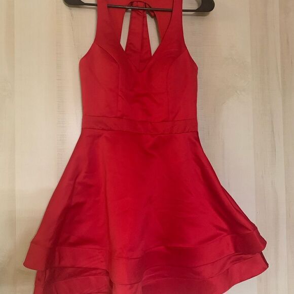 City Vibe‎ red mini party dress, size 1 - Picture 9 of 16